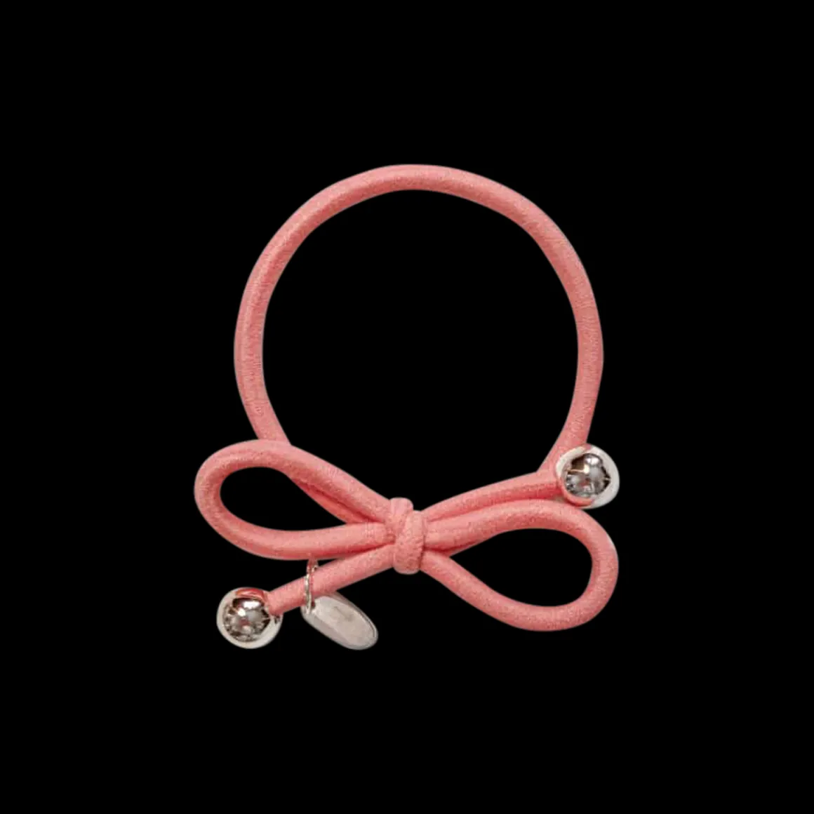 Hair Tie with Gold Bead Dusty Rose