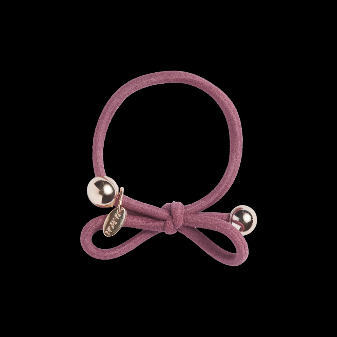 Hair Tie with Gold Bead Mauve