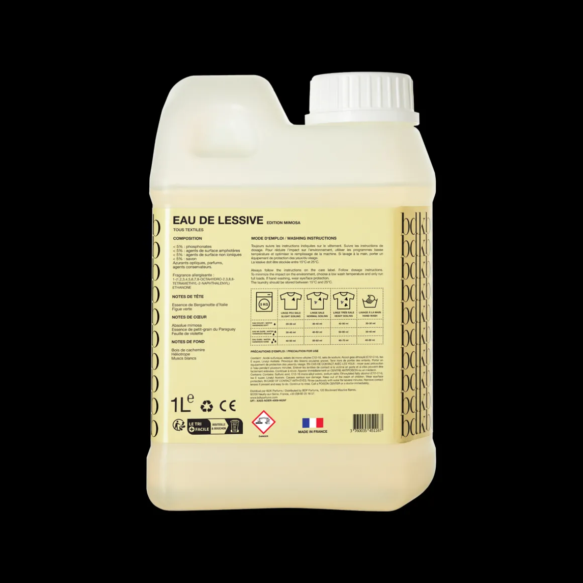 Laundry Detergent Eau De Lessive Mimosa 1000ml